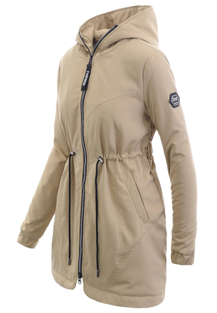 Damska Wiosenno-Jesienna Kurtka Beżowa