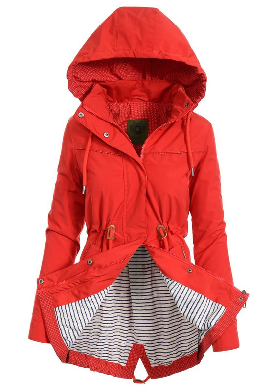 Kurtka Parka Wiosenna Czerwona