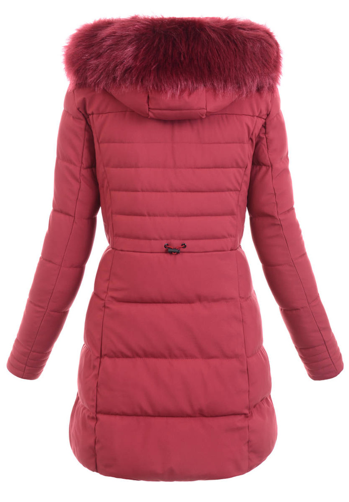 Damska Zimowa Kurtka Bordowa