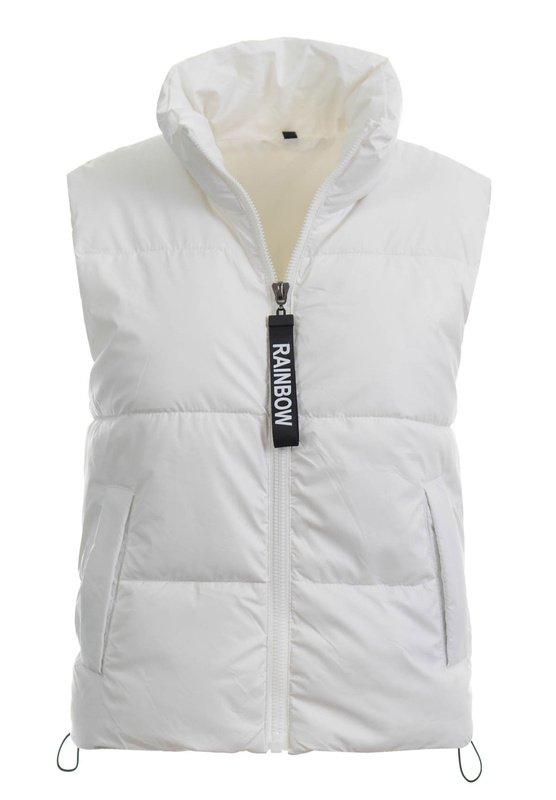 Damska Kamizelka Bezrękawnik Biały
