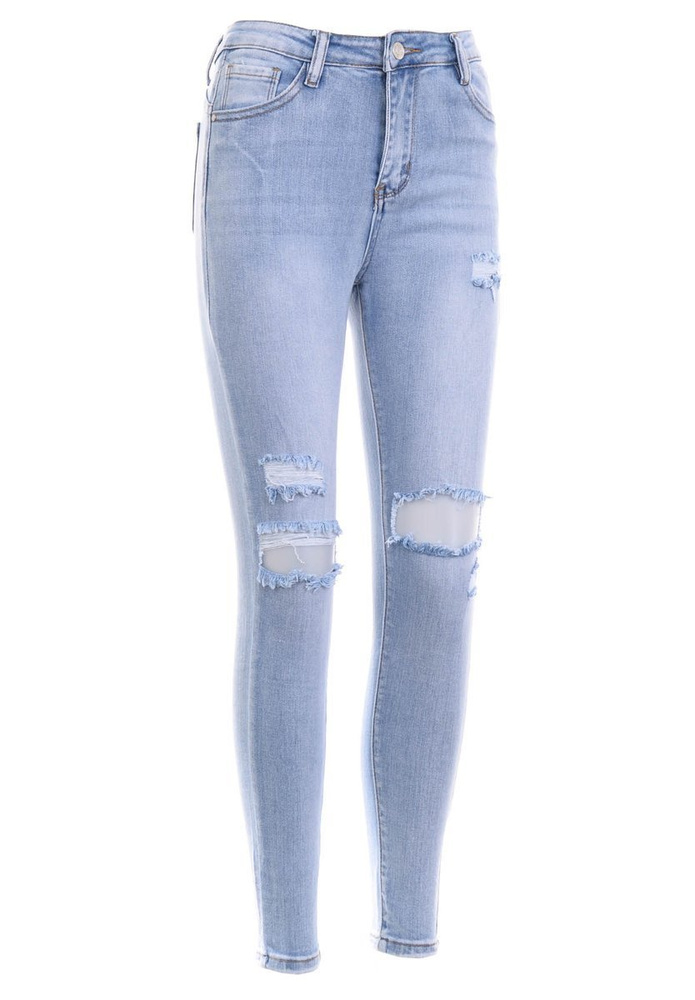 Damskie Spodnie Jeansowe Niebieskie