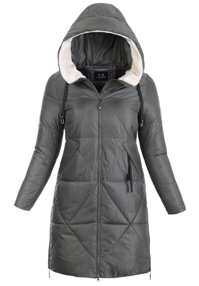 Damska Zimowa Ortalionowa Kurtka Khaki