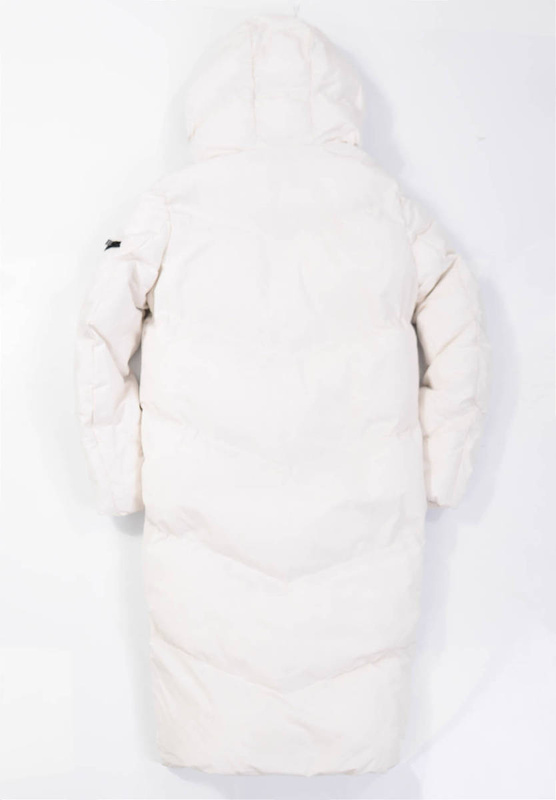 Damska Zimowa Ortalionowa Kurtka Biała