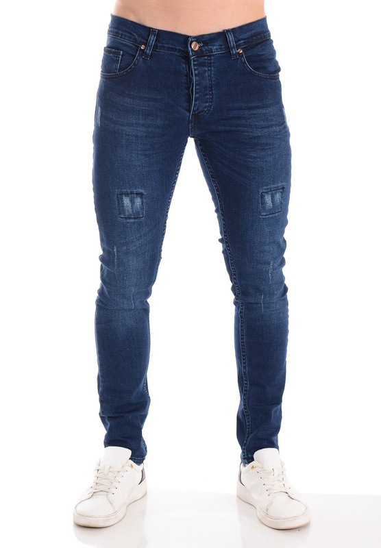 Męskie Spodnie Joggery Granatowe