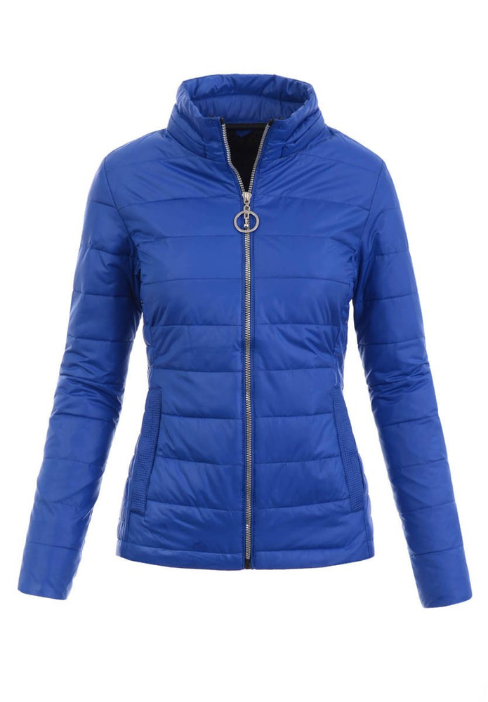 Damska Wiosenno Jesienna Kurtka Niebieska