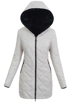 Damska Kurtka Zimowa Kremowa