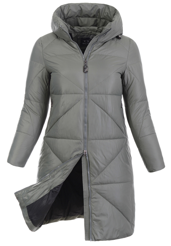 Damska Zimowa Ortalionowa Kurtka Khaki