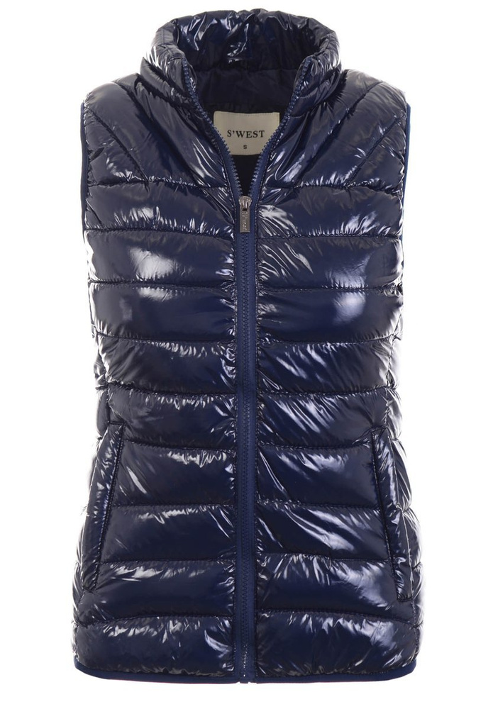 Damski Bezrekawnik Kamizelka Granatowa