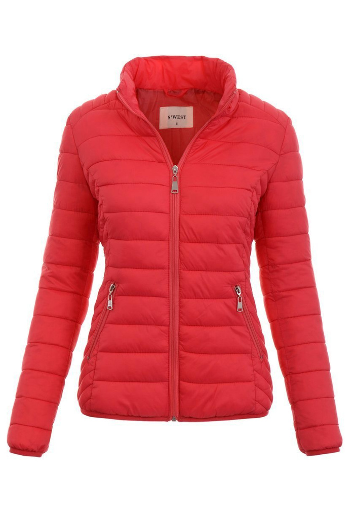 Damska Wiosenna Ortalion Kurtka Czerwona