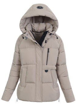Damska Kurtka Zimowa Beżowa