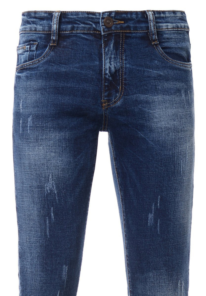 Męskie Spodnie Jeansowe Granatowe