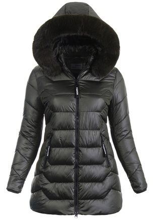 Damska Zimowa Ortalionowa Kurtka Khaki