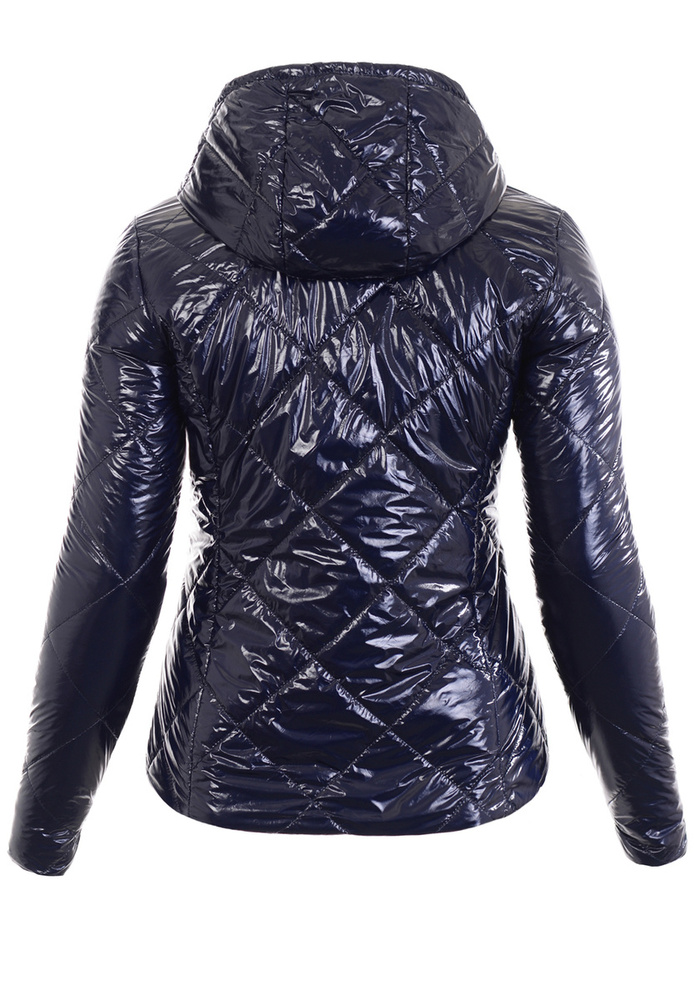 Damska Wiosenno-Jesienna Kurtka Granatowa