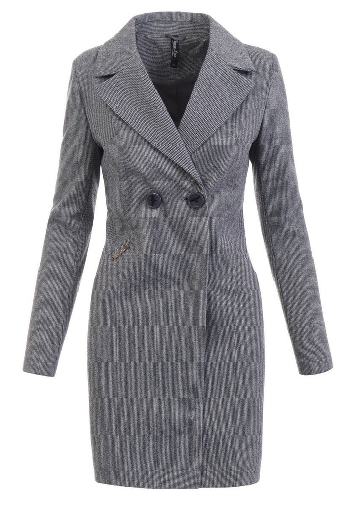 Damski Przejściowy Płaszcz Czarny