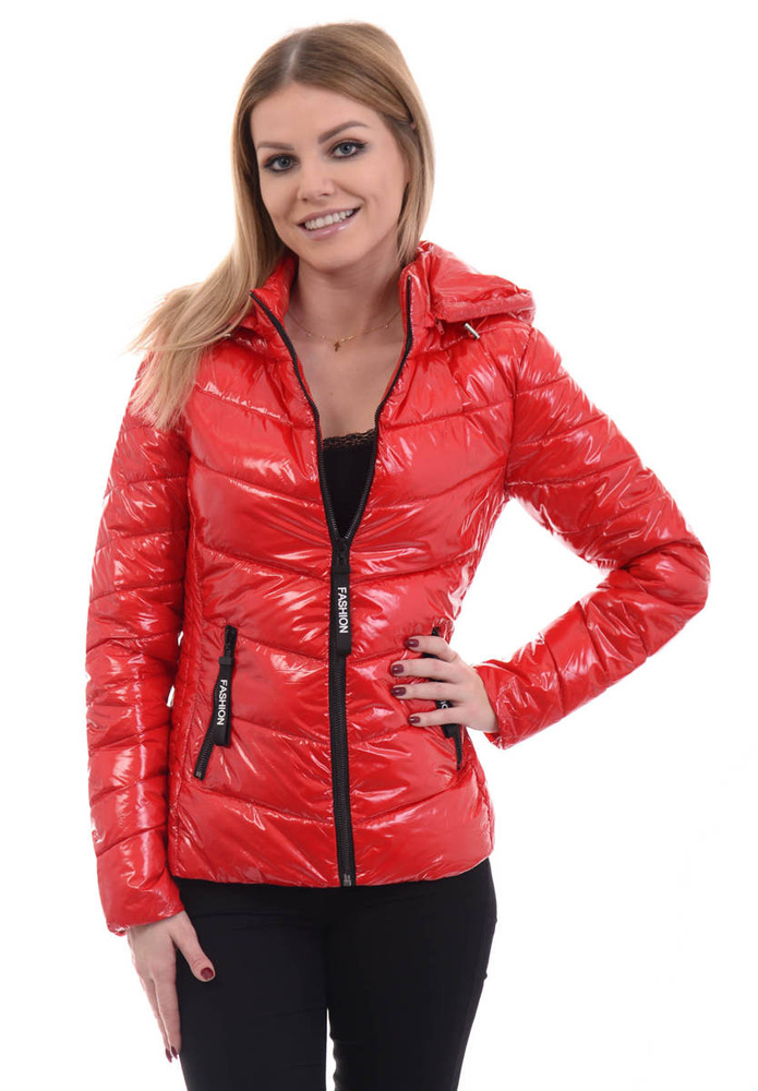 Damska Wiosenno- Jesienna Kurtka Roksana Czerwona