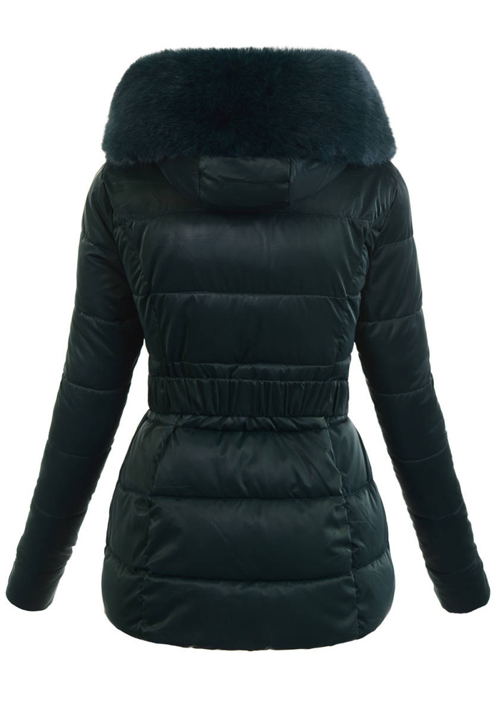 Damska Zimowa Ortalionowa Kurtka Zielona