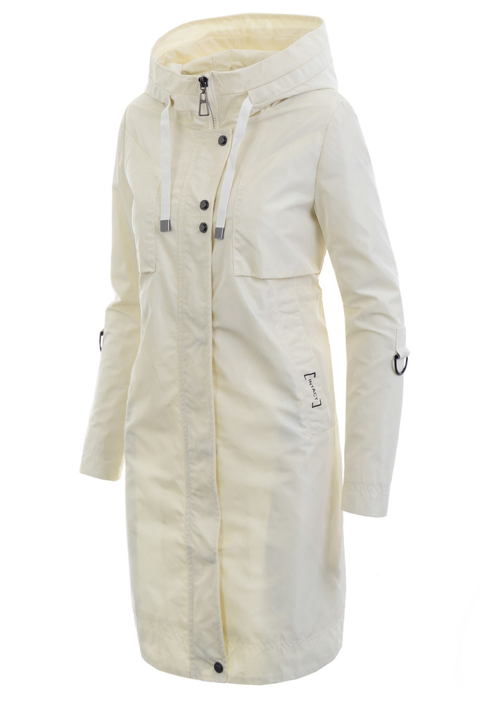 Kurtka Parka Wiosenna Ecru