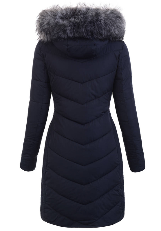 Damska Zimowa Ortalionowa Kurtka Granat