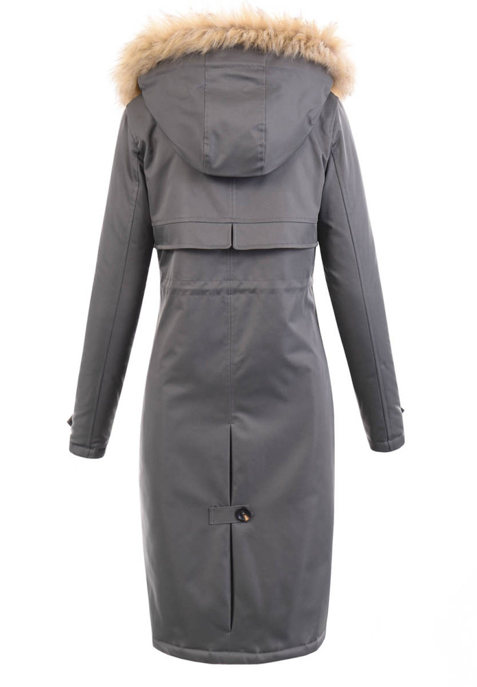 Damska Parka Kurtka Zimowa Szara