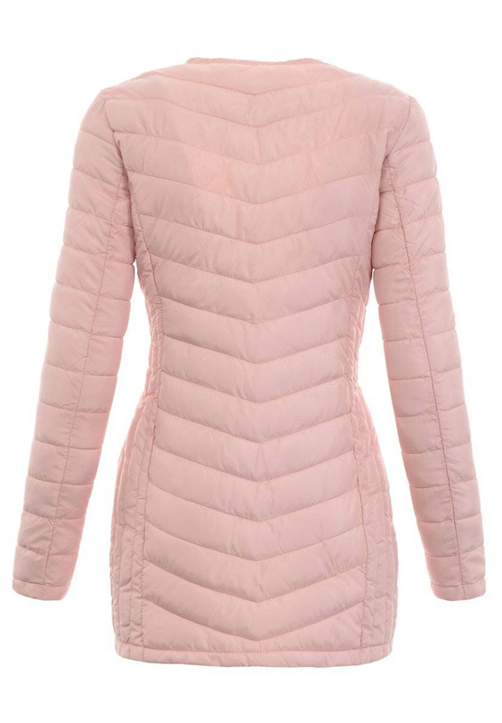 Damska Wiosenna Ortalion Kurtka Pudrowy Róż