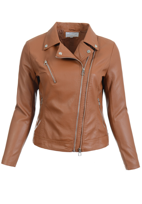 Damska Kurtka Ramoneska Ceglana