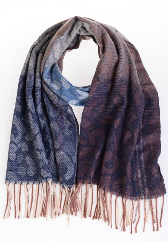 Szal Damski Brązowy W Panterkę