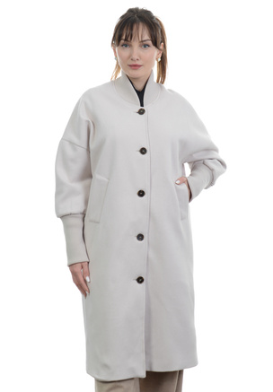 Damski Płaszcz Przejściowy Beżowy