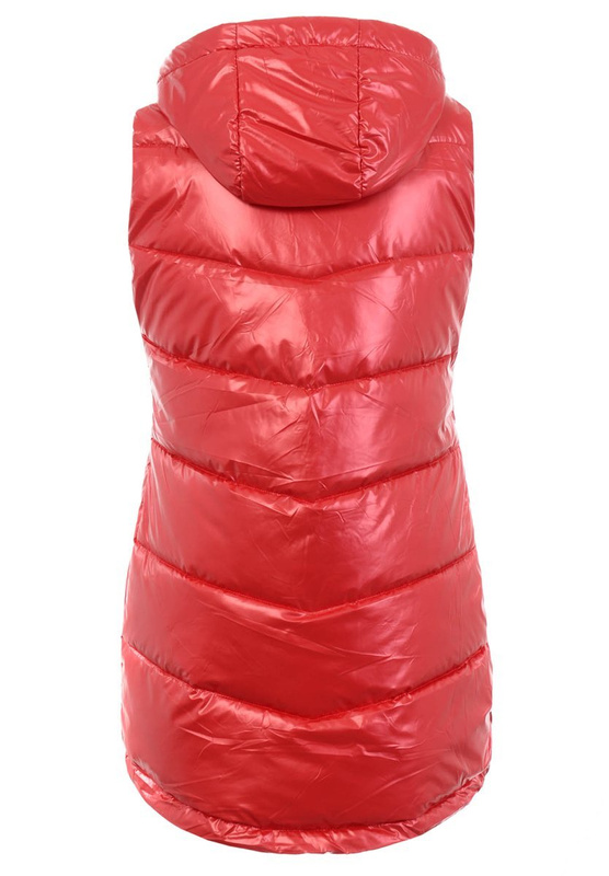 Damski Bezrękawnik Kamizelka Czerwona