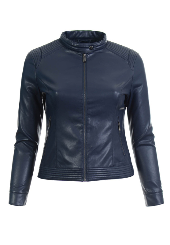 Damska Kurtka Ramoneska Granatowa