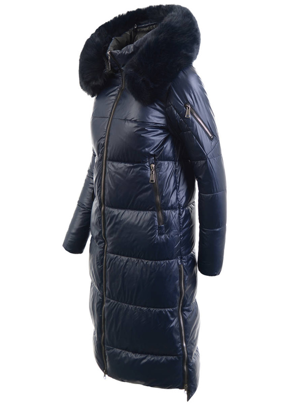 Damska Zimowa Ortalionowa Kurtka Granatowa