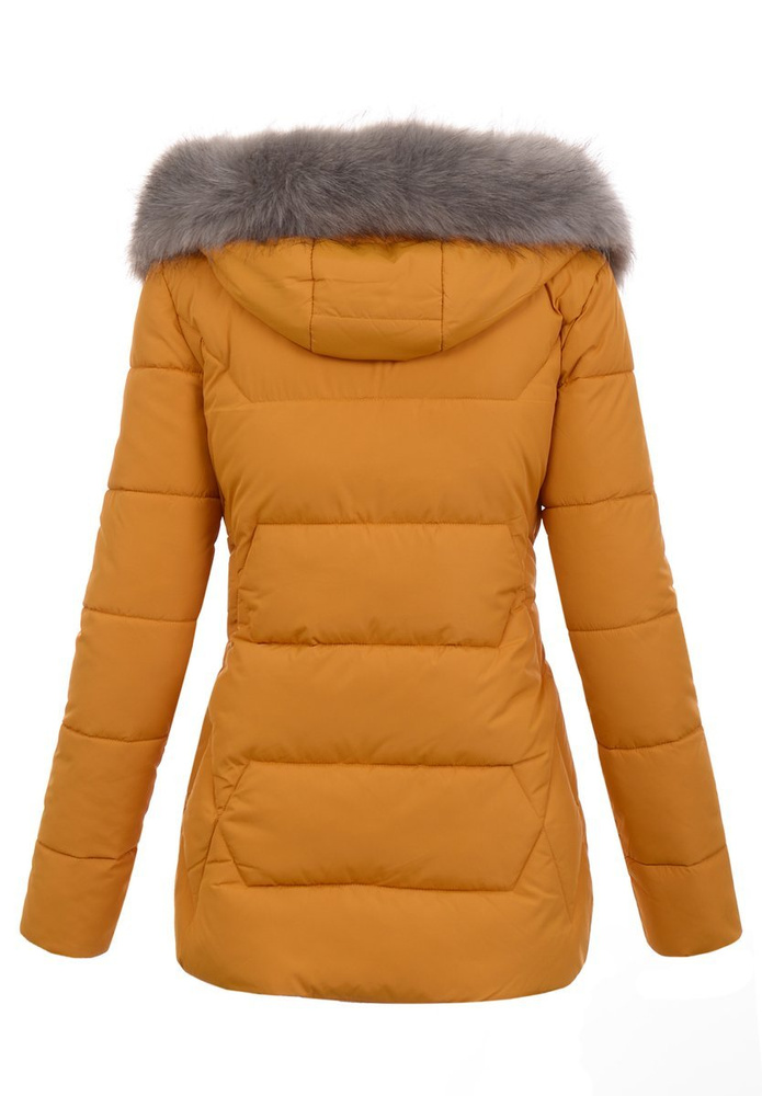 Damska Zimowa Kurtka Żółta