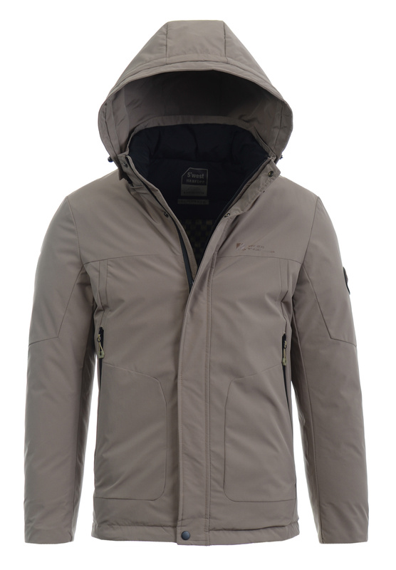 Męska Zimowa Kurtka Brązowa