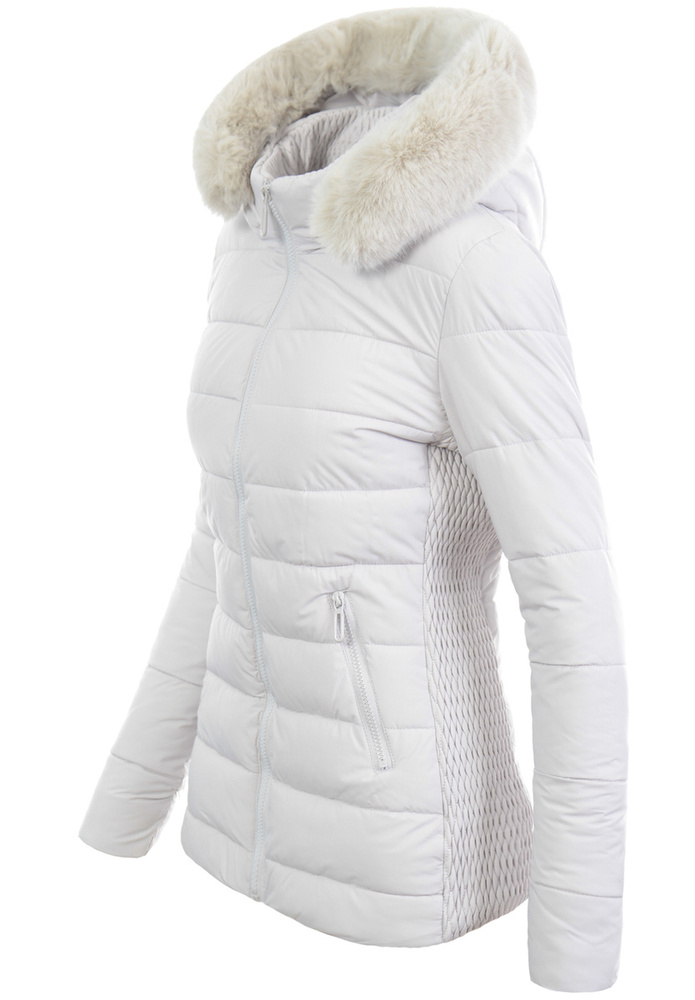 Damska Kurtka Zimowa Ecru