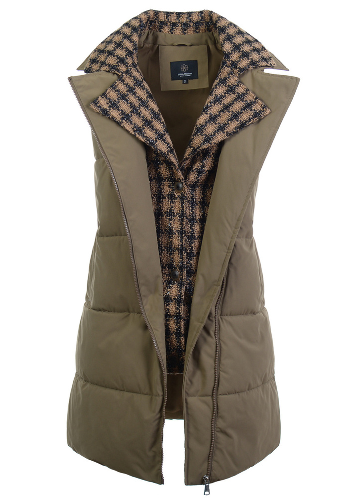 Damska Kamizelka Bezrękawnik Brązowa