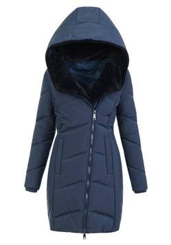Damska Zimowa Ortalionowa Kurtka Granatowa