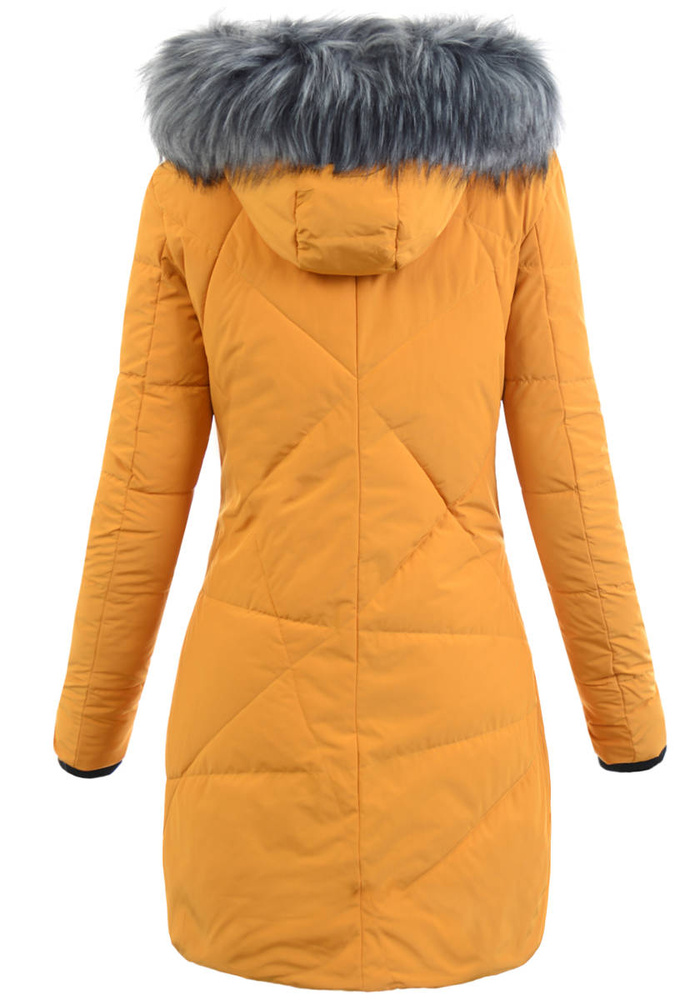 Damska Zimowa Ortalionowa Kurtka Camel