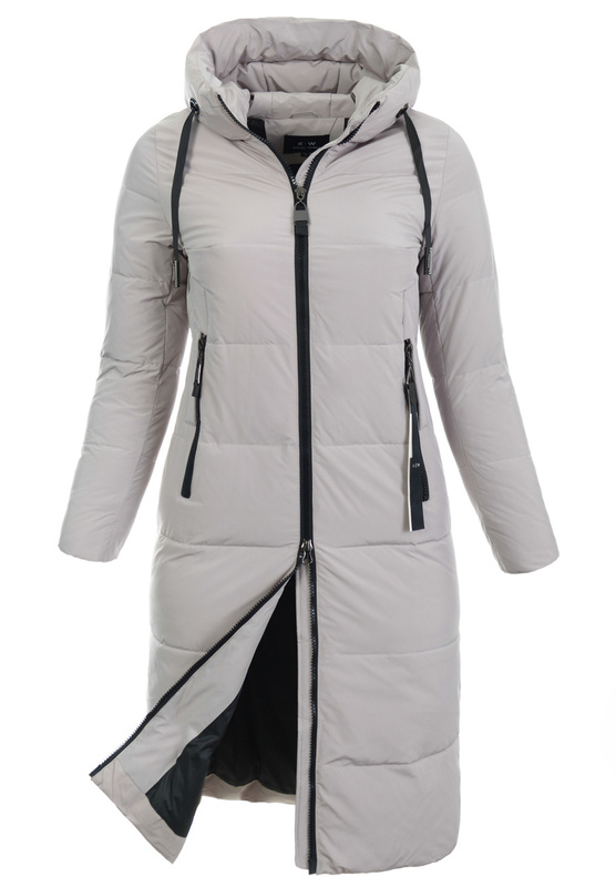 Damska Zimowa Ortalionowa Kurtka Beżowa