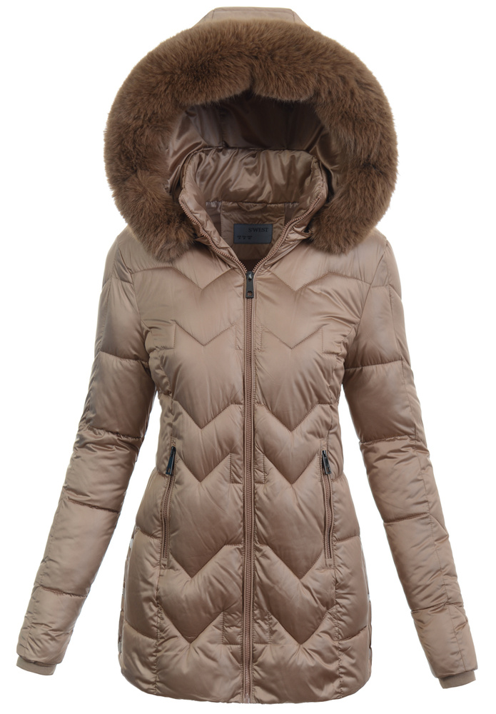 Damska Kurtka Zimowa Złota