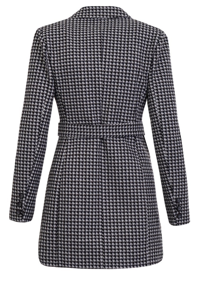 Damski Przejściowy Płaszcz Dzianina Szary