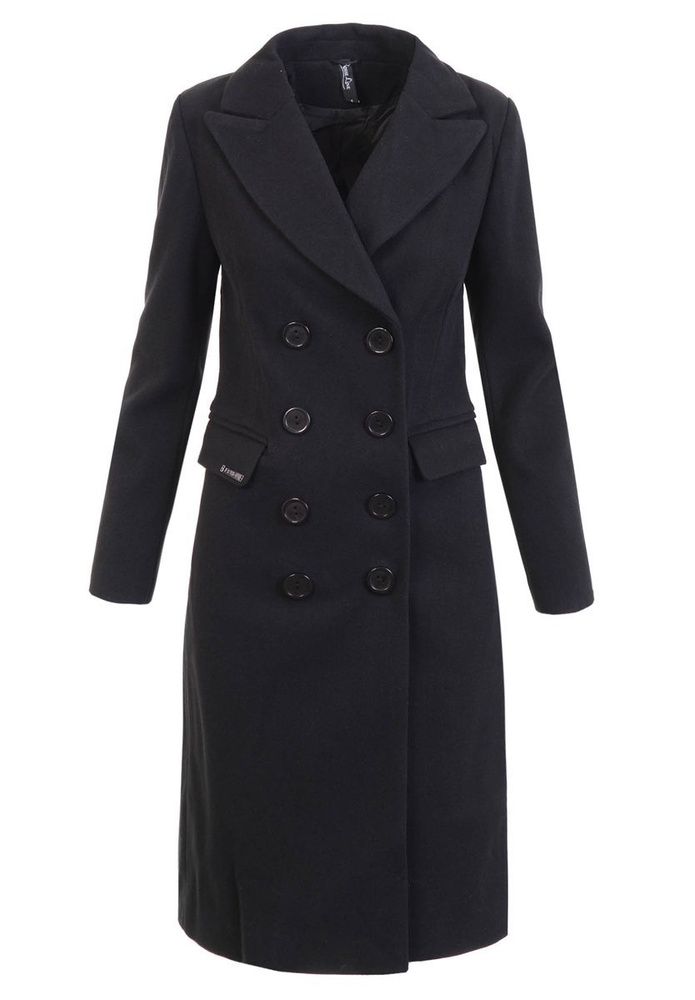 Damski Przejściowy Płaszcz Czarny