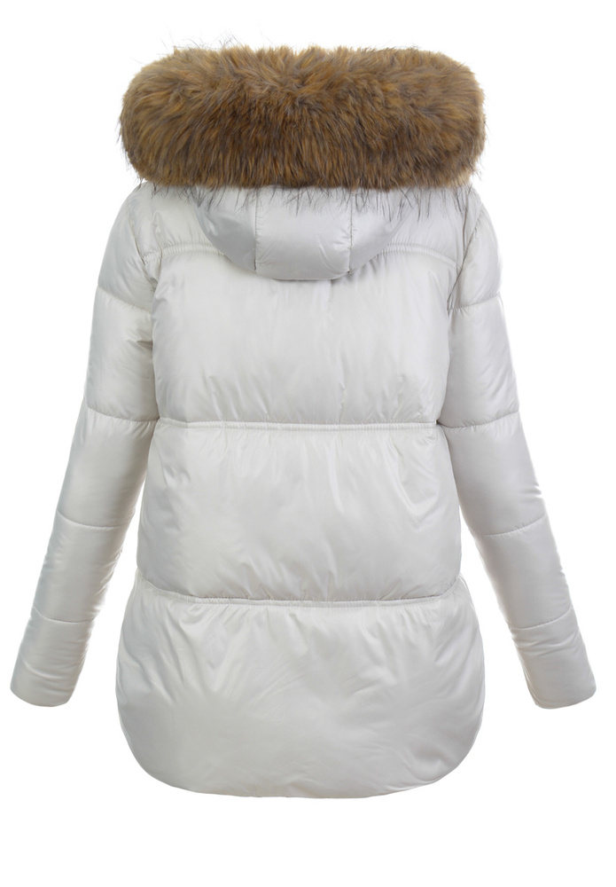 Damska Zimowa Ortalionowa Kurtka Ecru