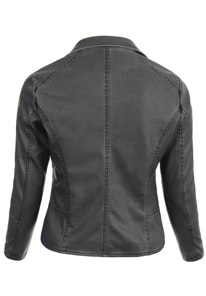 Damska Kurtka Ramoneska Popielata