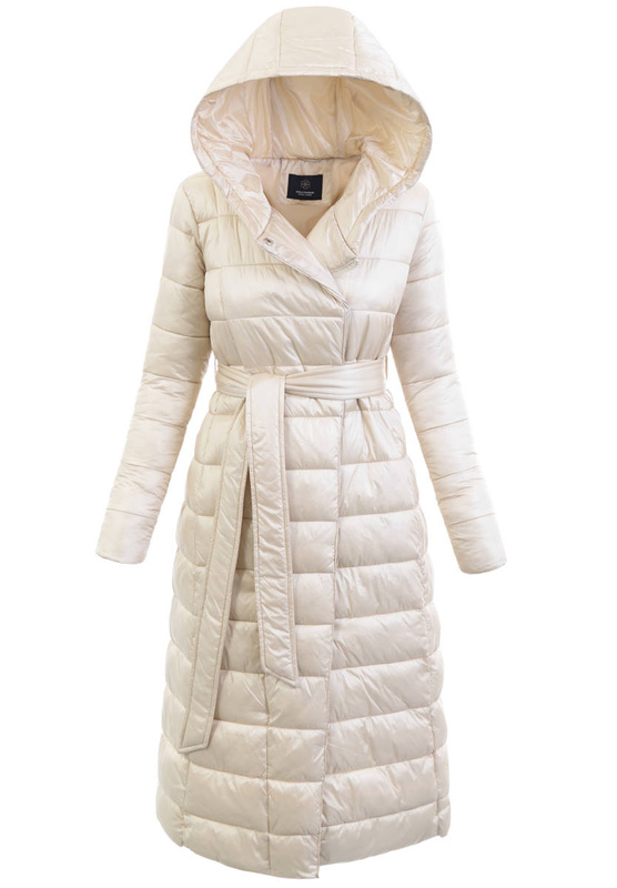 Damska Zimowa Ortalionowa Kurtka Kremowa