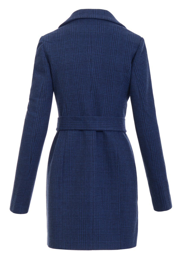 Damski Przejściowy Płaszcz Dzianin Granat