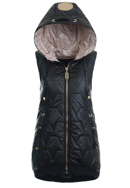 Damska Kamizelka Bezrękawnik Czarna