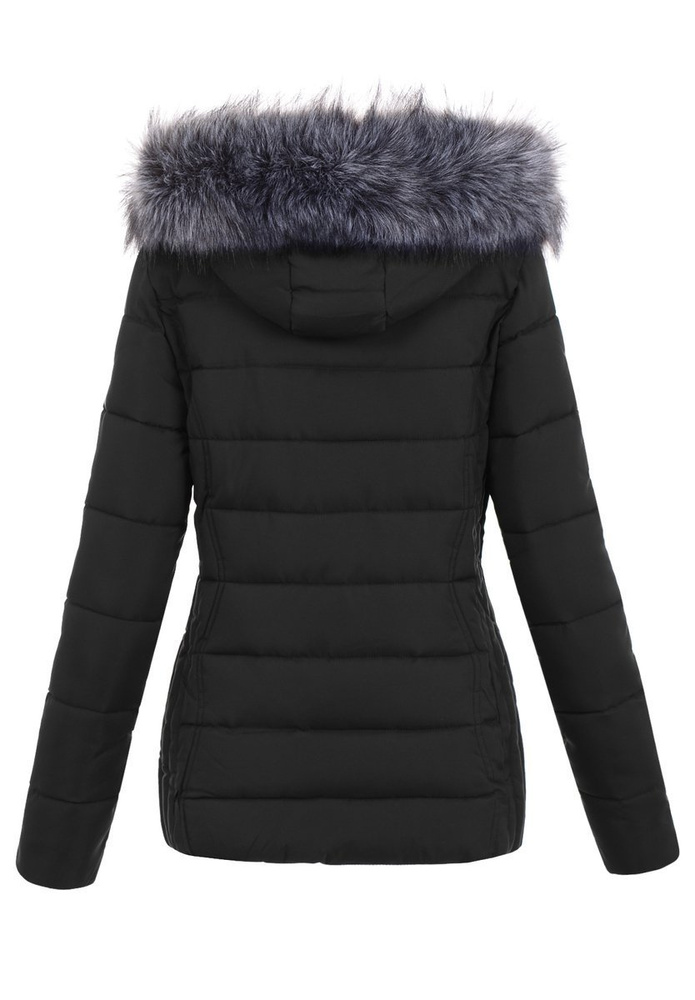 Damska Zimowa Kurtka Czarna