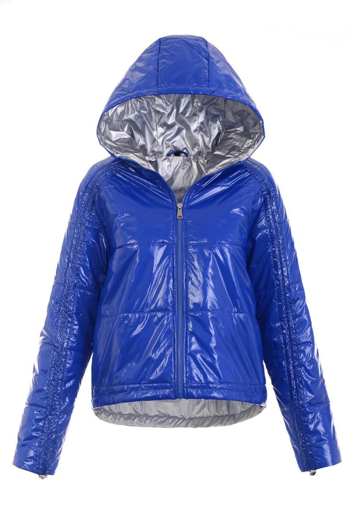 Damska Wiosenno-Jesienna Kurtka Niebieska