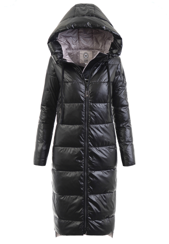 Damska Zimowa Ortalionowa Kurtka Czarna