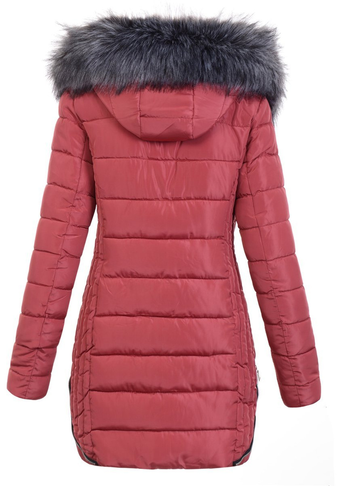 Damska Zimowa Ortalionowa Kurtka Różowa