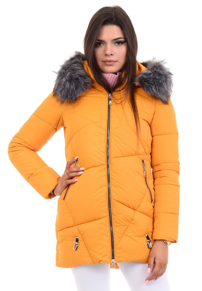 Damska Ortalion Zimowa Kurtka Camel
